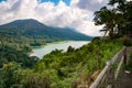 Overlooking view of Twin Lakes, Bali, Indonesia. Royalty Free Stock Photo